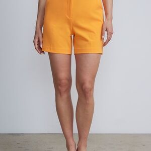 New York & Company High-Waisted 6-Inch Short Size 1616 / ORANGE - ORANGE FLORA /
